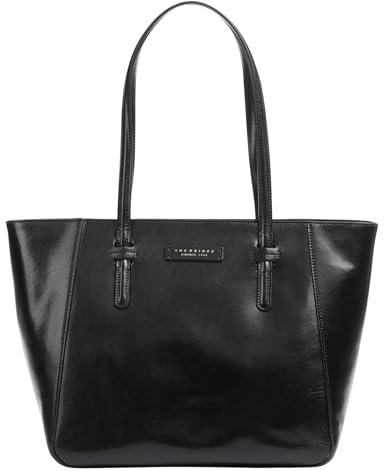 The Bridge Handtasche 44115301 Shopper 100% Leder Schwarz Einheitsgröße, Schwarz , Einheitsgröße