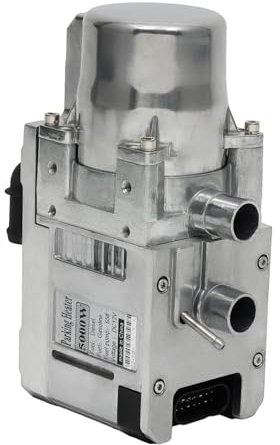 Kit riscaldatore acqua diesel, tipo di riscaldamento acqua 12V 5KW di riscaldatore da parcheggio per auto con telecomando per telefono, grande riscaldatore acqua diesel in metallo per camper, camper
