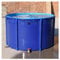 Runder PVC-Pool über dem Boden für den Außenbereich mit Halterung, zusammenklappbarer Wasserspeicher für Koi, hält Reservoir und Bewässerung, Segeltuch, Fischteich, Plane (2,5 x 2,5 x 1 m)