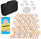 Doreimi Triangle Domino Game Set with 8 Wooden Holders & 56 Triangular Domino Tiles & Brass Spinner Travel Essentials Classic Family Strategy Board Game for Kids and Adults
