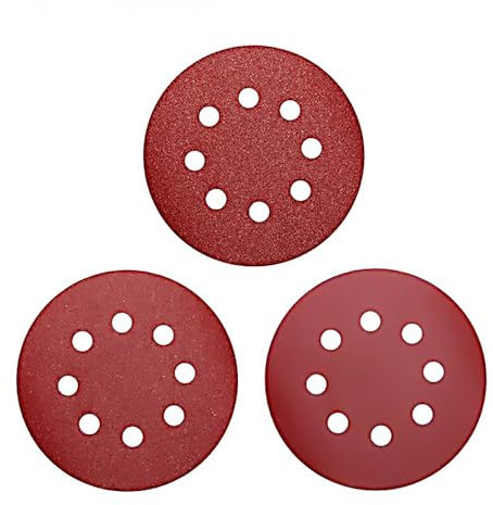 pouces 8 trous 125mm disques de papier abrasif disques de meulage en métal pour le travail du bois outil de polissage abrasif 40/60/80/100/120/2000 grain, 50 pièces, grain 3000