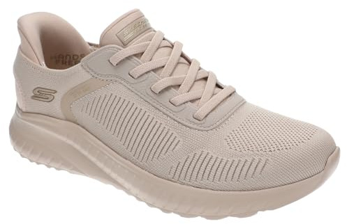 Skechers Femme Bobs Squad Chaos Current Muse Basket, Natural Textile, 37 EU