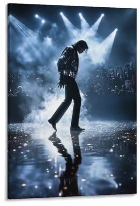TharEau Michael Jackson-Stil Leinwand Bilder Persönlichkeit Leinwanddruck Zimmer Wandbilder Schlafzimmer Deko Wasserdicht HochwerTiger Kunstdruck Für Schlafzimmer, Heimdekoration Persönlichkeit