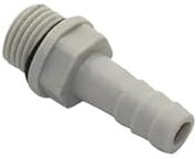 KXJSYL Tool 1 raccord de Tuyau en Plastique 6 mm, 8 mm, 10 mm, 12 mm, Queue cannelée, connecteur à Filetage mâle 1/4 BSP, raccord de Joint, Adaptateur de raccords de tuyaux(Grayish White)