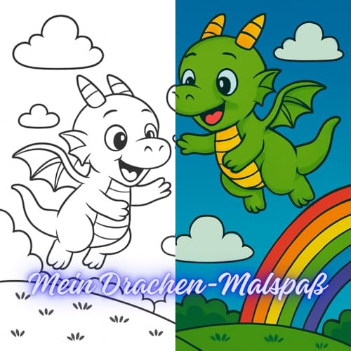 Mein Drachen-Malspaß: Ein liebevoll gestaltetes Ausmalbuch mit niedlichen Drachen für Kinder ab 5 Jahren
