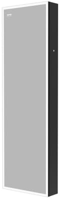 Home Deluxe LED-Spiegelschrank OSMO Schwarz - 50 x 160 cm I mit Steckdose, Beleuchteter Kosmetikspiegelschrank, Dimmbarer Badezimmerspiegelschrank, Antibeschlag