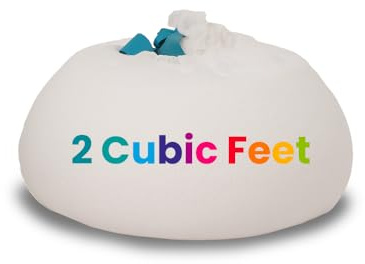 Bags of Beans Bean Bag Refill, Polystyrene EPS Top Up for Bean Bag Chairs | Various Volumes - Perfect for DIY Projects and Soft Toy Stuffing - Pet Bed Filling No Clumping (2 Cubic Feet / 60 litres)