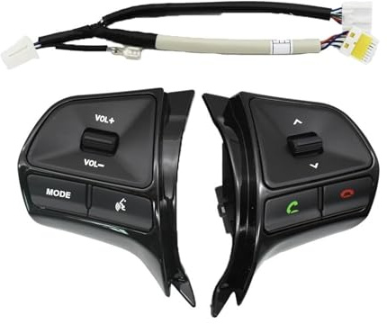 Lenkrad Tasten Schalter Auto-Lenkrad-Steuertaste Für KIA K2 Für RIO 2011-2014 Audio-Bluetooth-Telefon-Lautstärkeschalter(Piano Switch)