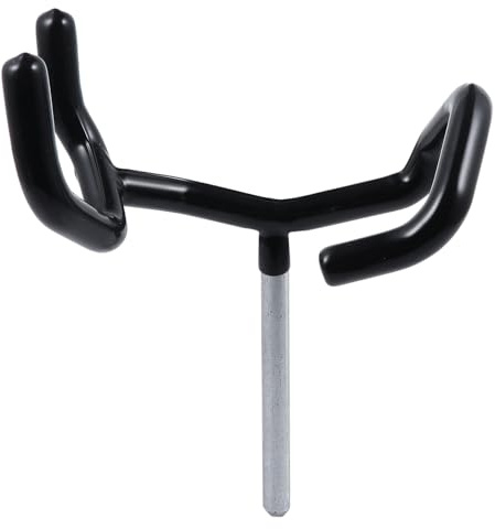 Microphone Boompole Holder Metal Boom Pole Stand for Recording | Black Finish, Fixed Grip Head Fit, Lightweight Support, Protects Boom Pole, for Microphone Setup