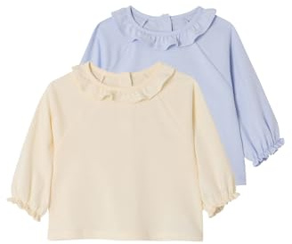 Vertbaudet 2er-Pack Baby Shirts mit Rüschenkragen Basic