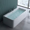 doporro Baignoire îlot rectangulaire 170cm blanc pour salle de bains Vicenza601 avec bonde et robinetterie 170x80x57cm