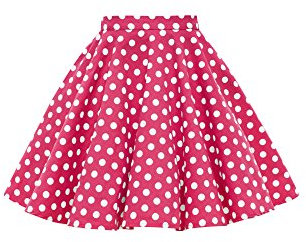 BlackButterfly Bambini Vintage Rockabilly Anni 1950 Gonna di Ragazze (A Pois - Rosa, 13-14 Anni)
