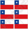 CHILE Chilenische Flagge Südamerika 40mm Mobile, Handy Vinyl Mini Aufkleber, Abziehbilder x6 Stickers