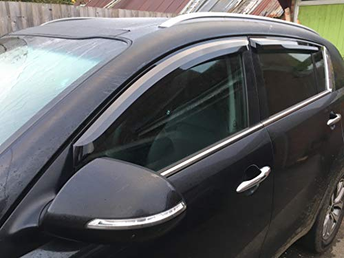 Autoclover Windabweiser-Set für Kia Sportage 2010-2015, 4-teilig (geräuchert)