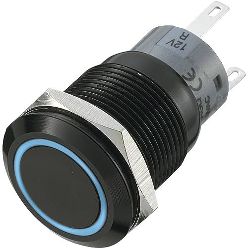 TRU COMPONENTS LAS1-AGQ-11E/B 702182 Vandalismus-Drucktaster 250 V/AC 5 A 1 x OFF/(ON) IP67 Rückruf 1 Stück