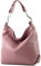 modamoda de T168 Sac à bandoulière, sac porté épaule, en cuir, fabriqué en Italie, vieux rose, M