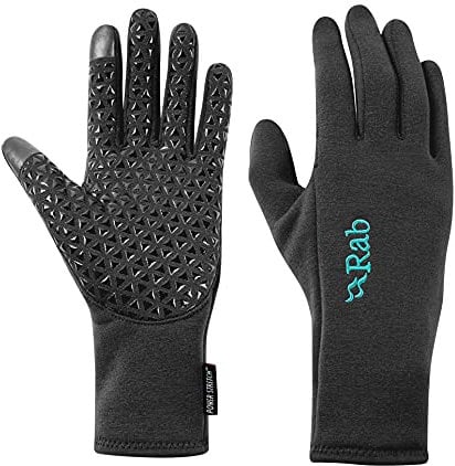 Rab WOMENS POWER STRETCH CONTACT GRIP GLOVE BELUGA (LARGE)