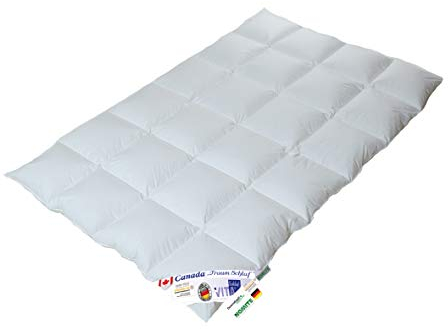 Vitaschlaf® Canada Traum Schlaf Daunendecke Natur All WÄRMEKLASSE Made in Germany since1947 (155 x 220 WARM)