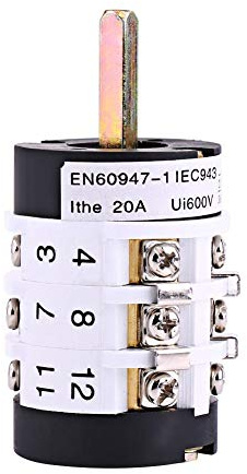 Interruttore Inversione Marcia Motore per Cambiagomme 380V 20A Controllo Manuale Senza Reset Installazione Diretta Compatibile con Macchine per Gomme Materiale Durevole Plastica e Metallo