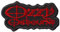 Rock Darkness Aufnäher Rot Hard Rock Heavy Metal Band bestickt Aufbügler (8,4 x 4,6 cm)