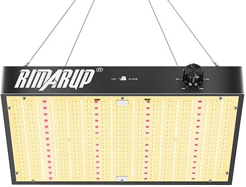 RIMARUP Lampada da coltivazione a LED dimmerabile da 2000 W Lampada da coltivazione a doppio spettro completo per piante da interno Veg e fiori