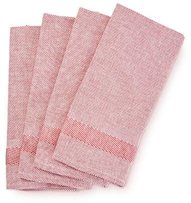 søstre & brødre 4er Set Geschirrtücher Küchentücher im hochwertigem Dobby-Design | Made IN EU | 100% Baumwolle - ÖKO-TEX Standard 100 | 50 x 70 cm Bordeaux-Weiß