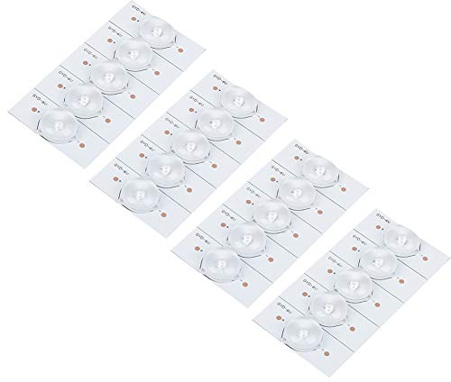 SMD-Lampenperlen, allgemeine Verwendung Lichtperlen mit optischem Linsenfilter Weiße Lichtfarbe für LED-TV-Reparatur 6V(20 Pcs)