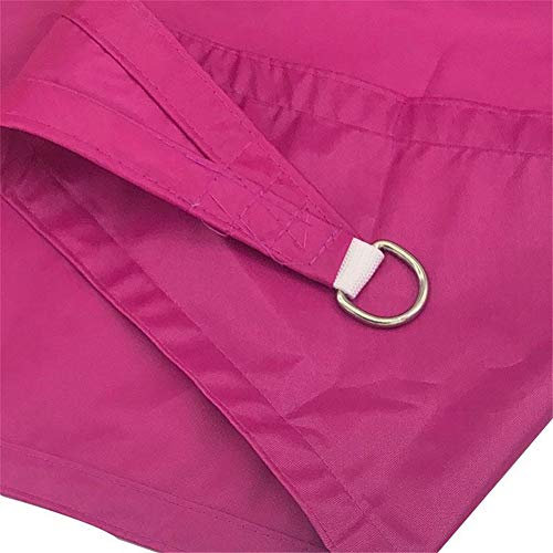 WWYL Sombrilla De Vela, Vela Shade Rectangular, Jardín, Al Aire Libre del Partido Terraza Toldo Toldo 98% UV Protección De La Horca, La Cuerda. (Rosa roja,4 x 5 m)