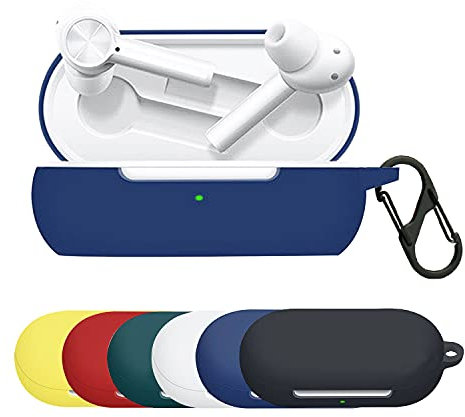 SCL Earphone Case for OnePlus Buds Z Case [Dark Blue] OnePlus Buds Z Cover Skins Silicone Case Shock Proof Protective Resistant Cover for OnePlus Buds Z
