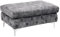 Invicta Interior Chesterfield Sitzhocker MODERN BAROCK 90cm dunkelgrau Samt Fußhocker Polsterhocker Hocker
