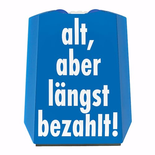 Alt, Aber längst bezahlt Parkscheibe für Dein Auto mit 2 Einkaufswagenchips lustige Parkscheibe für den Oldtimer mit H-Kennzeichen oder Dein selbst gekauftes Fahrzeug Auto parken