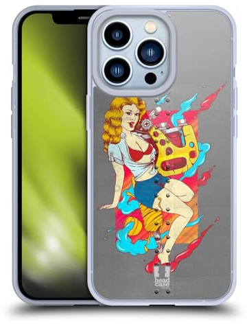 Head Case Designs Inchiostro di Guerra Arte del Naso Custodia in Gel [Protezione di Grado Militare] Compatibile con Apple iPhone 13 PRO E Compatibile con MagSafe