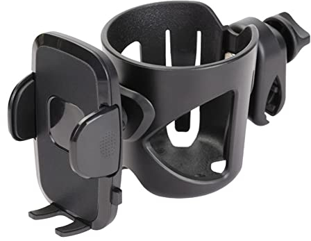 iSpchen Getränkehalter für Kinderwagen Universal Becherhalter und Handyhalter Kaffee Flaschenhalter Babyflasche Nuckelflaschen Kaffeehalter für Buggy,Fahrrad,Rollstuhl Haustier Kinderwagen Zubehör