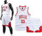 Basketball Trikot Shirt und Shorts, Erwachsene Basketball Jersey, Basketball ärmellose Anzug, Basketball Sportbekleidung, T-Shirt Weste + Shorts, Jugendlich Sweatshirt（2XL,Weiß）