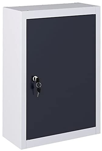 Gecheer Armadietto Porta Attrezzi da Parete a Muro in Metallo 40x19x60 cm,Armadietto Porta Attrezzi da Muro in Metallo,Armadio Armadietto Pensile per Officina e Garage,Armadietto Portautesili