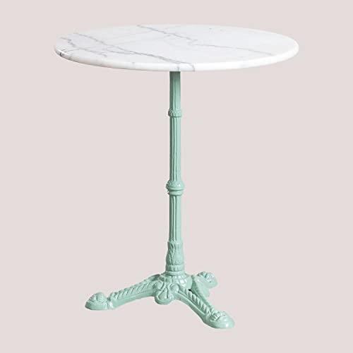 SKLUM Runder Bartisch aus Moka-Marmor Grüne Paradiesinsel Ø70 cm
