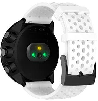 CZhkg Cinturini per Orologi per Suunto 9/Suunto 7 Strap,Cintura di Ricambio Silicone Bracelet Cinturino Wrist Strap Armband per Suunto 9/Suunto D5/Suunto 9 Baro/Spartan Sport/Suunto 7 (S, bianco)