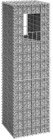 LAPOOH Gabionensäule, Gabionen Säule, Gabionen Zaun, Gabionen Pfosten, Gartenzäune Für Den Außenbereich, 40x40x140 cm Eisen