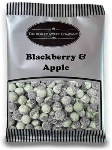 The Boiled Sweet Company® Blackberry and Apple 1kg - Traditional Sugar Coated Boiled Sweets - 1 Kilo Bulk Bag - Long Lasting Fruity Flavour - The Perfect Pick and Mix Sweets Gift for any Occasion