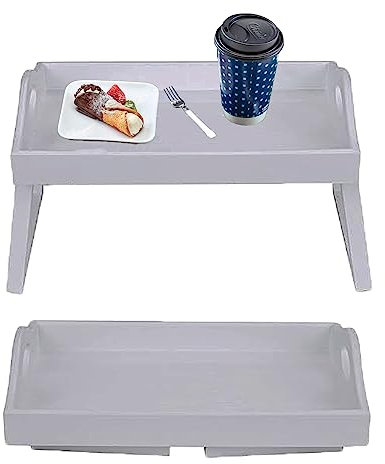 AAMEN Wooden Sofa Armchair with Foldable Arms, Snack Serving Tray (Ash Grey)