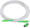 sourcing map 1Pcs 32.8Ft Single Mode Simplex OS2 Armored Fiber Optic Patch Cable LSZH SC/APC-SC/APC Jumper Optical White for Fiber Optic LAN Networks with Adapter