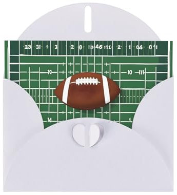 White American Football Field Ball Sport Prints High-Grade Pearl Paper Greeting Card :: 4X6 in,for Birthday Card Party Invitation Card