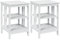 GIANTEX 2er Set Nachttisch, Beistelltisch 3 Ebenen, Sofatisch Couchtisch Holz, Kleiner Kaffeetisch Teetisch Wohnzimmertisch, Nachtschrank Nachtkommode 40x40x61cm für Wohnzimmer Schlafzimmer Weiß