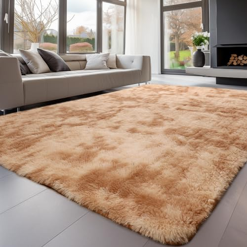 Sour Lemon Hochflor Teppich Grau Teppich Wohnzimmer 200x300 Waschbar Anti-Rutsch Extra Große Teppiche Schlafzimmer Flauschige Moderne Teppiche Matte Teppichen für Schlafzimmer Kinderzimmer