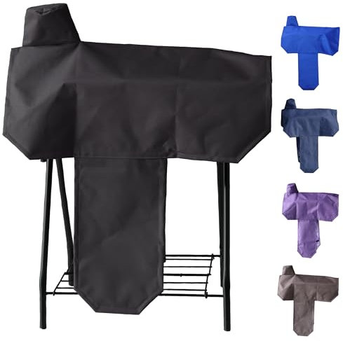 KZWT Wasserdichte Westernsattelabdeckung, Studry Schutzhülle mit 6 elastischen Bändern für sicheren Sitz an jeder Ecke und Kotflügel, Einheitsgröße, passend für die meisten Westernsattel in voller