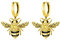 HARMONY BOLA Bienen Ohrringe S925 Sterlingsilber Hypoallergen Vergoldet CZ Hummel Huggie Creolen Ohrring Bienenkönigin Schmuck Muttertag Geburtstagsgeschenke für Frauen Mütter Mädchen