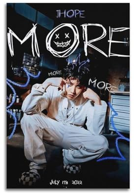Szzmyo J-Hope Poster, dekoratives Gemälde, modernes ästhetisches Leinwandposter, Schlafzimmer, Kunst, Wohnzimmer, Dekoration, Poster, 30 x 45 cm, ungerahmter Stil