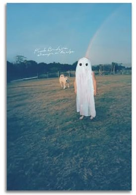 ZaMouss Phoebe Bridgers Albumcover Stranger in The Alps Poster, dekorativ, gerahmt, Leinwandposter, Wandkunst, Raumdekoration, modernes ästhetisches Poster, 30 x 45 cm, schwarzer Rahmen