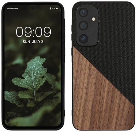 kwmobile Hülle kompatibel mit Samsung Galaxy A55 5G - Handyhülle - Handy Schutzhülle - Smartphone Cover - Dunkelbraun Schwarz