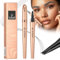 Augenbrauenstift mit 4 Spitze Micro Kopf, Augenbrauenstift Micro 4 Punkt Brauenstift Langanhaltend Wasserdicht Natürliche Augenbrauen Make-up (B-Grau)